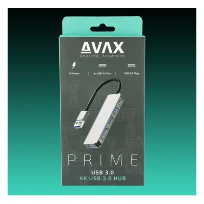 AVAX HB900 PRIME USB 3.0 - 4x 3.0 USB HUB elosztó + CF töltés