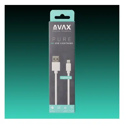 AVAX CB124W PURE USB A - Lightning kábel 2.1A, 2m fehér