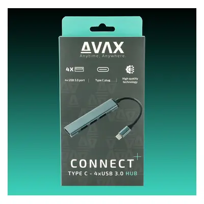 AVAX HB601 CONNECT+ USB-C HUB elosztó - 4xUSB 3.0