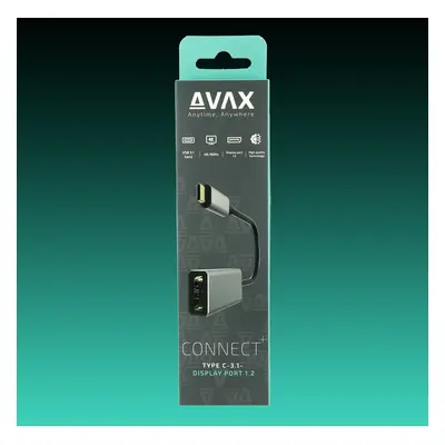 AVAX AD605 CONNECT+ USB-C 3.1 - DisplayPort 1.2 átalakító