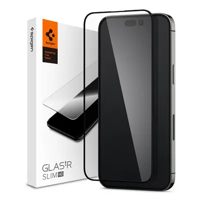 Spigen "Glas.tR Slim HD" Apple iPhone 14 Pro Max Tempered kijelzővédő fólia, fekete