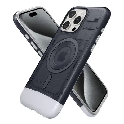 Spigen Classic C1 MagFit Apple iPhone 15 Pro tok, MagSafe Grafit, szürke