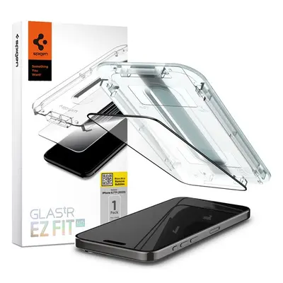 Spigen Glas.tR EZ Fit HD Apple iPhone 15 Pro, tempered kijelzővédő fólia felhelyező kerettel, fe