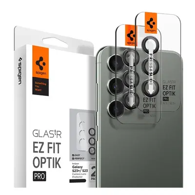 Spigen Ez Fit Optik Samsung Galaxy S23/S23+ Tempered kamera lencse fólia felhelyező kerettel, fe