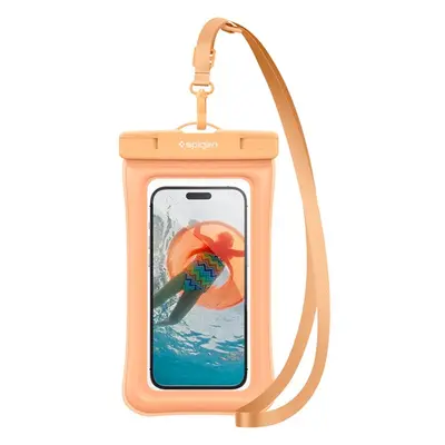 Spigen Aqua Shield Floating A610 univerzális lebegő vízálló tok, barack