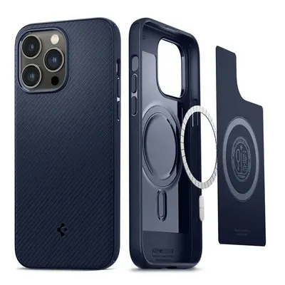 Spigen Mag Armor Apple iPhone 14 Pro tok, Max tok, Navy Blue MagSafe, kék