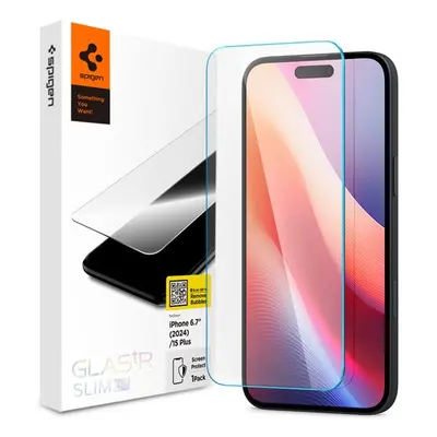 Spigen Glas.tR SLIM HD Apple iPhone 16 Plus/ iPhone 15 PlusTempered kijelzővédő fólia (1db) AGL0