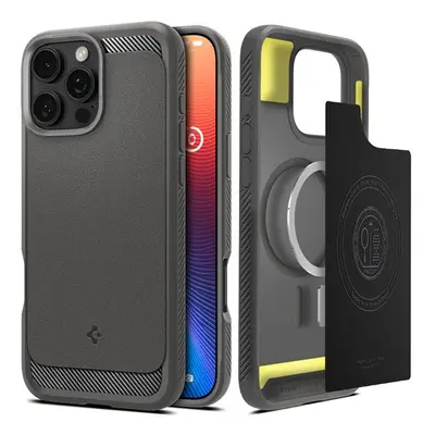 Spigen Rugged Armor MagFit Apple iPhone 16 Pro Max tok, szürke