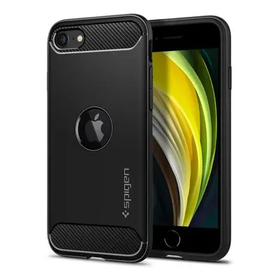 Spigen Rugged Armor Apple iPhone SE 2022/2020 tok, Matte Black, fekete