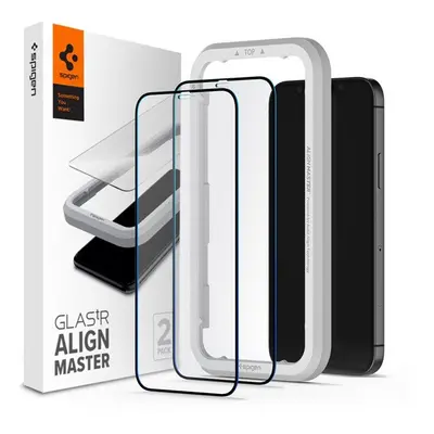 Spigen AlignMaster Glas.tR Apple iPhone 12/12 Pro Tempered kijelzővédő fólia (2db)