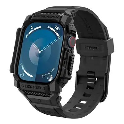 Spigen Rugged Armor Pro Apple Watch 10 (46mm) tok, Matte Black, fekete