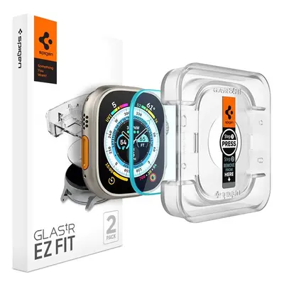 Spigen Glas.tR EZ Fit Apple Watch Ultra 2/1 (49mm) tempered kijelzővédő fólia felhelyező kerette