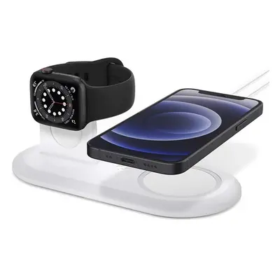 Spigen MagFit Duo MagSafe asztali tartó, fehér*