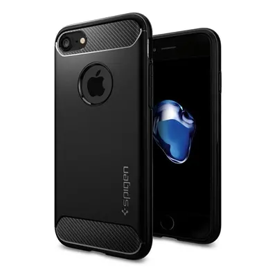 Spigen Rugged Armor Apple iPhone 8/7 tok, Black, fekete