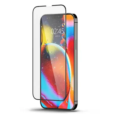 Spigen Glass FC Apple iPhone 16e / 13 / 14 / 13 Pro Tempered kijelzővédő fólia, fekete