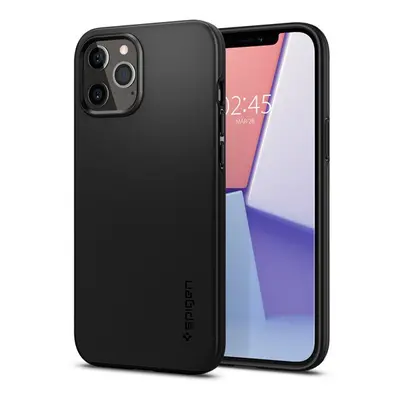 Spigen Thin Fit Apple iPhone 12 Pro Max Black tok, fekete