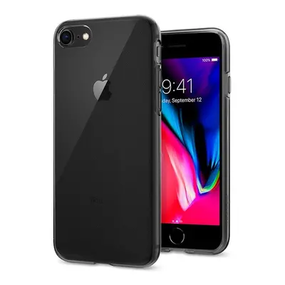 Spigen Liquid Crystal Apple iPhone SE 2022/2020/8/7 Space Clear tok, fekete-átlátszó