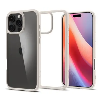 Spigen Ultra Hybrid Apple iPhone 16 Pro tok, Natural Titanium, átlátszó-bézs