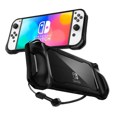 Spigen Rugged Armor Nintendo Switch OLED grip tok, fekete