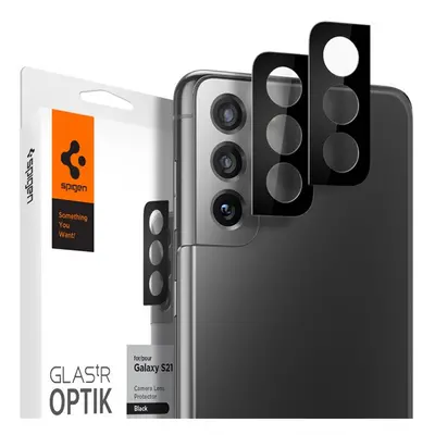 Spigen Glas.TR Optik Samsung G991 Galaxy S21 Tempered kamera lencse fólia, fekete (2db)