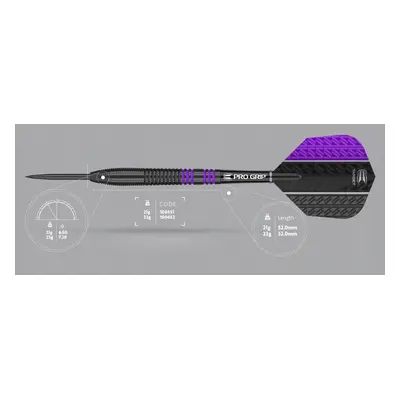 Darts szett TARGET steel 23g VAPOR8 BLACK lila 80%