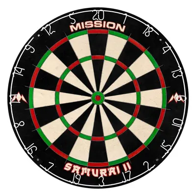 DARTS TÁBLA,SISAL, MISSION SAMURAI II, VERSENY MINŐSÉGŰ, ÉLEZETT DRÓTTAL