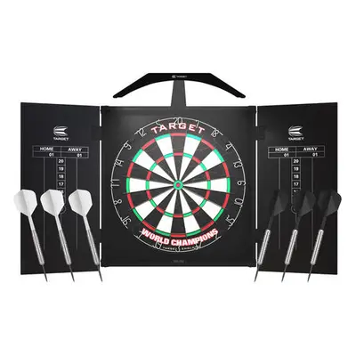 Komplett dart csomag ARC, Target, tábla, kabinet, világítás, 2 szett nyíl