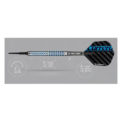 Darts szett TARGET soft, 19g, Carrera Azzurri AZ30, 90% wolfram