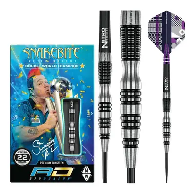 Dart szett Red Dragon steel Peter Wright Snakebite Black Racer, 22g, 90% wolfram