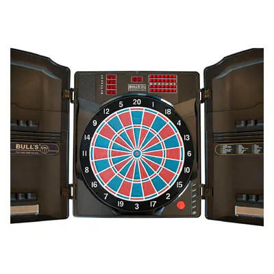 Bull&#039;s Masterscore profi elektromos darts tábla kabinetben, Russ Bray "The Voice" hangjával