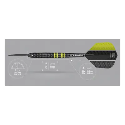 Darts szett TARGET steel 22g VAPOR8 BLACK sárga 80%