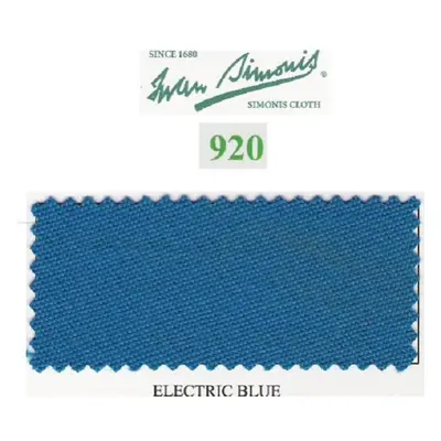 Posztó Simonis 920, electric blue 195 cm