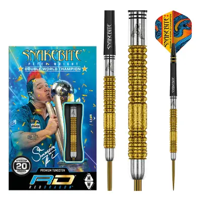 DART SZETT RED DRAGON STEEL PETER WRIGHT DOUBLE WORLD CHAMPION GOLD PLUS 22G, 90% WOLFRAM