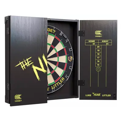 Komplett dart csomag Target Luke &#039;The Nuke&#039; Littler darts tábla és kabinet 2 szett nyí