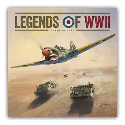 Legends of WWII Square Wall Calendar 2025