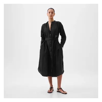 Ruha GAP Longsleeve Linen Maxi Dress Black