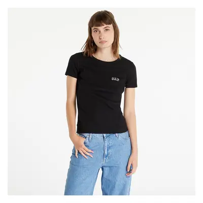 Póló GAP V-Ss Rib Baby Tee True Black