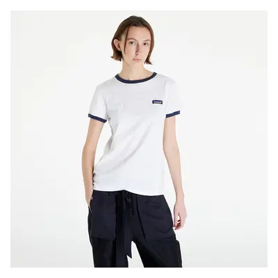 Póló Patagonia P-6 Label Organic Ringer Tee White