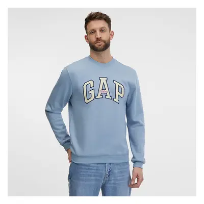 Pulóver GAP Core Logo Sweatshirt New England Sky