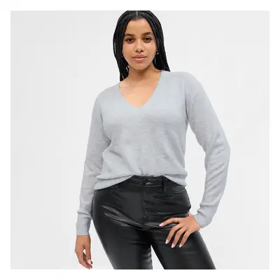 Pulóver GAP V Neck Sweater Light Heather Grey