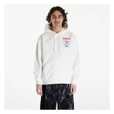 Pulóver OBEY New Clear Power Hoodie Unbleached