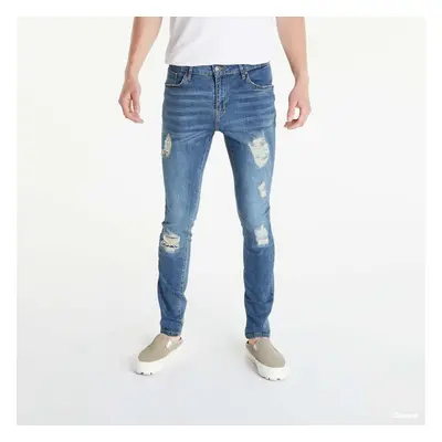 Nadrágok Urban Classics Heavy Destroyed Washed Blue