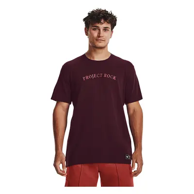 Póló Under Armour Project Rock Crest Hw Ss Dark Maroon