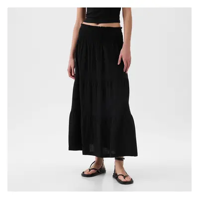 Szoknya GAP Pull On Gauze Maxi Skirt Black