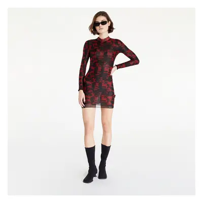 Ruha Wasted Paris Wm Dress Threat Allover Red/ Black