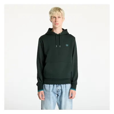 Pulóver FRED PERRY Tipped Hooded Sweatshirt Night Green/ Ocean