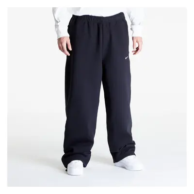 Melegítőnadrág Nike Solo Swoosh Men's Open-Hem Brushed-Back Fleece Pants Black/ White