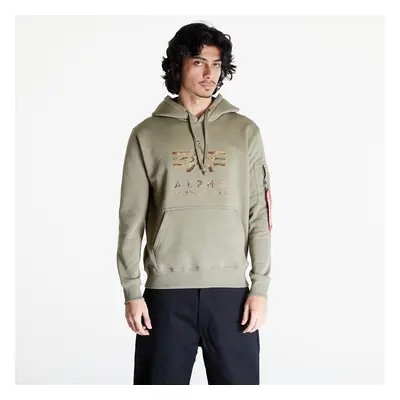 Pulóver Alpha Industries Camo TPU Hoody Olive