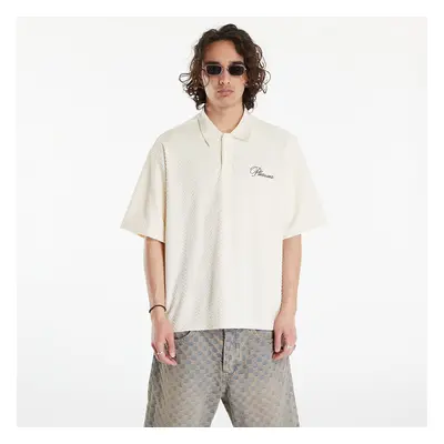 Póló PLEASURES Zen Terry Boxy Polo Off White