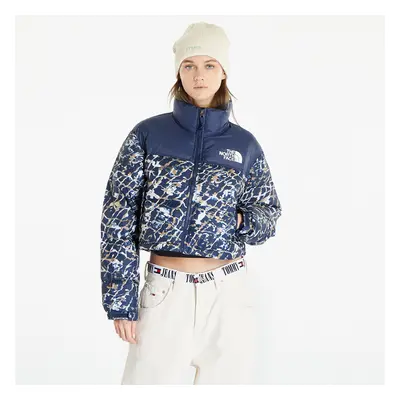 Kabát The North Face Nuptse Short Jacket Dusty Periwinkle Water Distortion Small Print/ Summit N